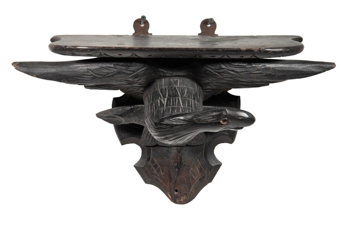 19TH C. GERMAN BLACK FOREST EAGLE BRACKET - 2