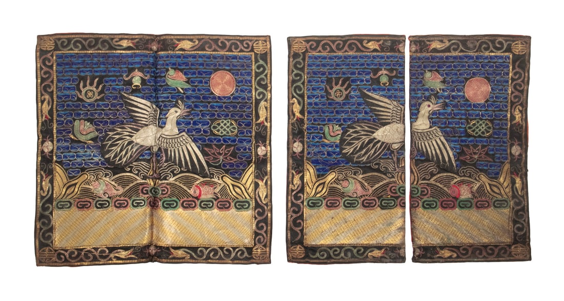 PR CHINESE EMBROIDERED RANK BADGES (BUZI), LATE 19TH CENTURY (1 of 2)