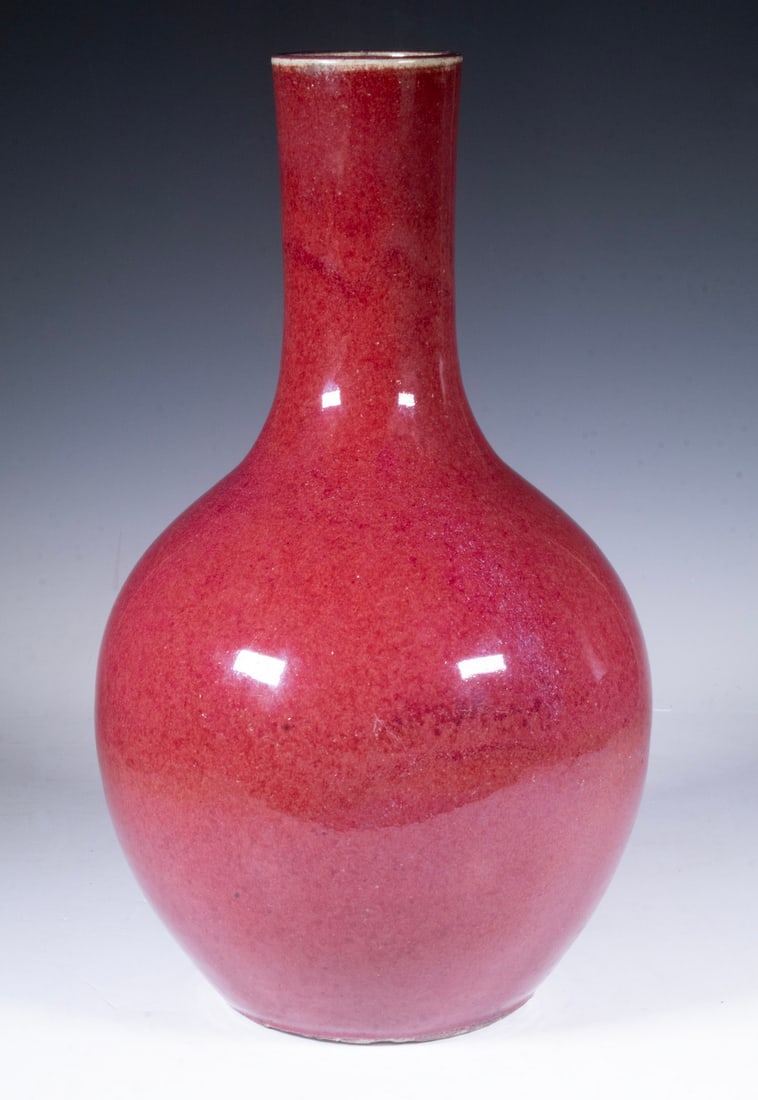 CHINESE SANG DE BOEUF VASE, 19TH CENTURY (1 of 3)