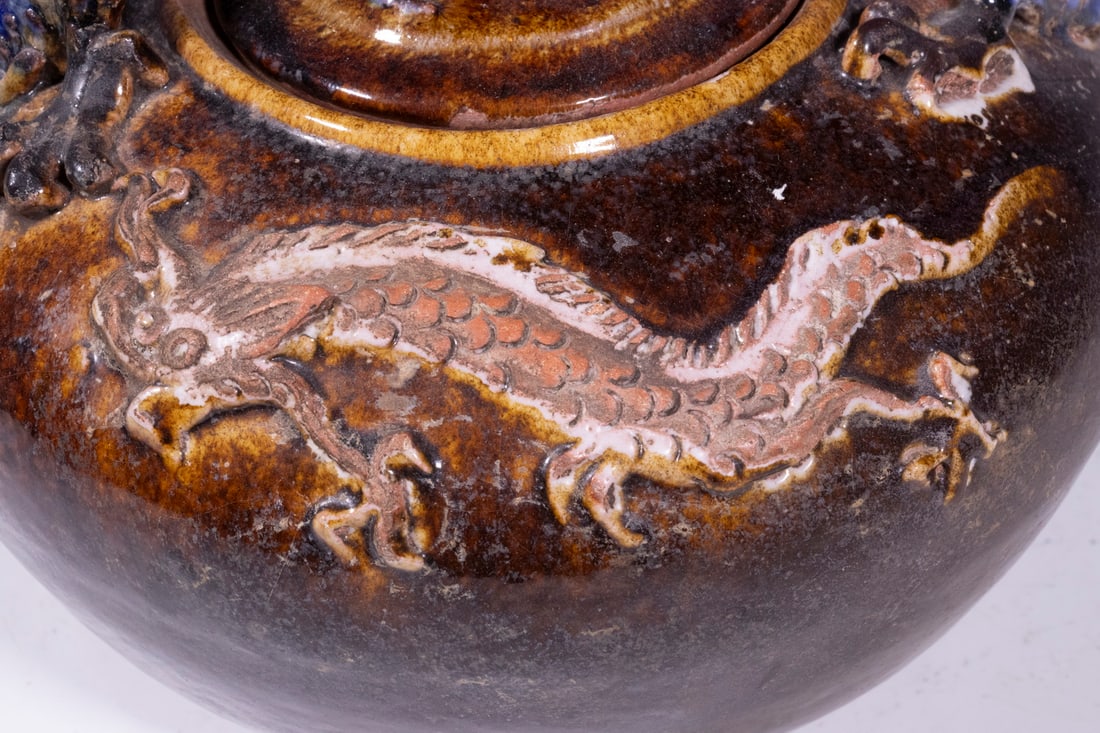 1920S CHINESE POTTERY LARGE TEAPOT - 2