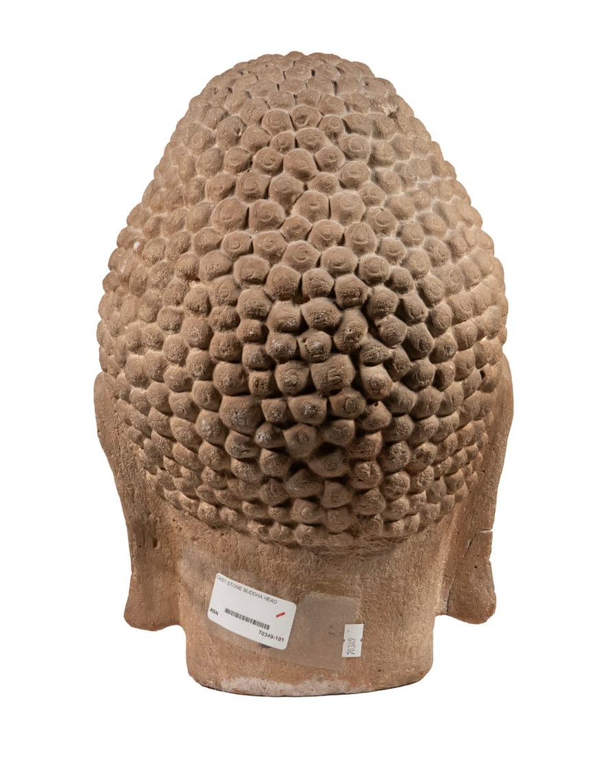 CAST STONE BUDDHA HEAD - 3