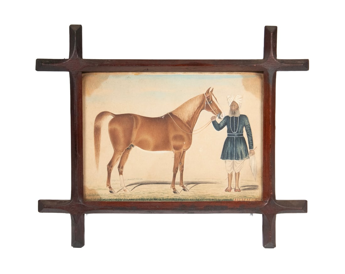 MINIATURE PORTRAIT OF ANGLO-INDIAN THOROUGHBRED HORSE (1 of 3)