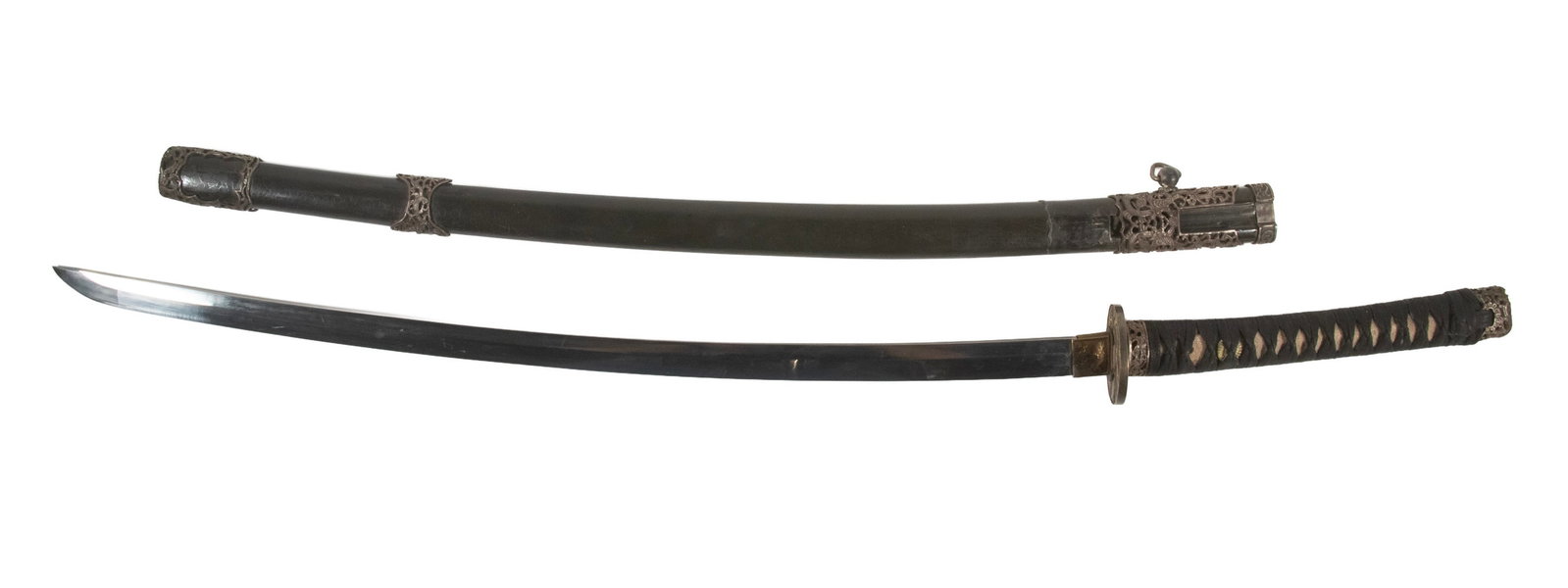 ORNATE JAPANESE KATANA SWORD, SIGNED (1 of 4)