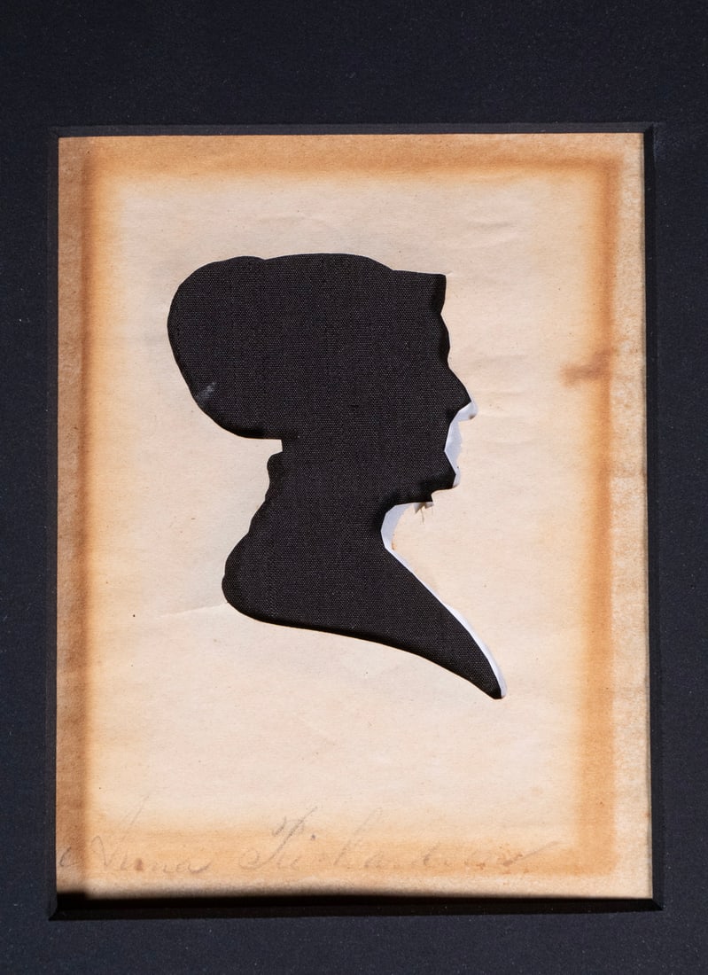 19TH C. SILHOUETTE PORTRAIT OF A WOMAN, UNFRAMED (1 of 2)