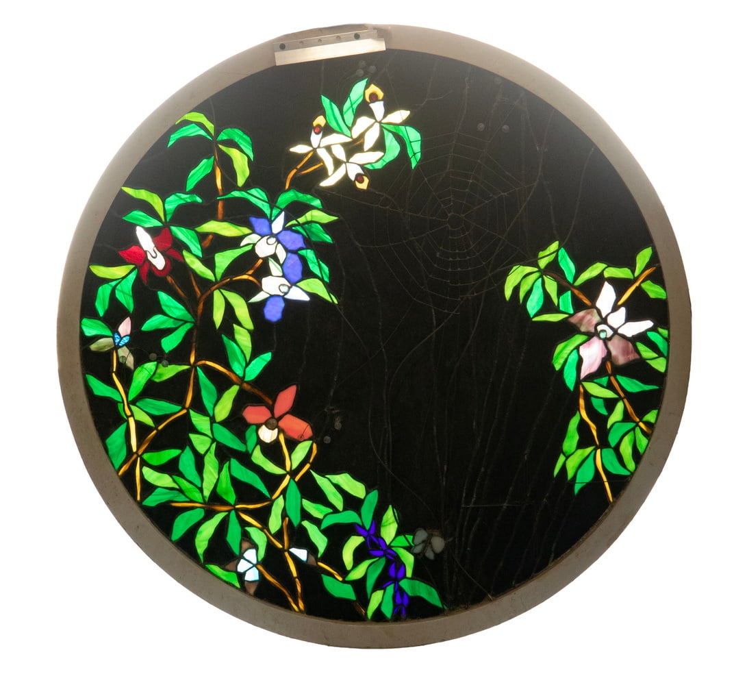 DOUBLE-SIDED STAINED GLASS RONDEL WINDOW - 2