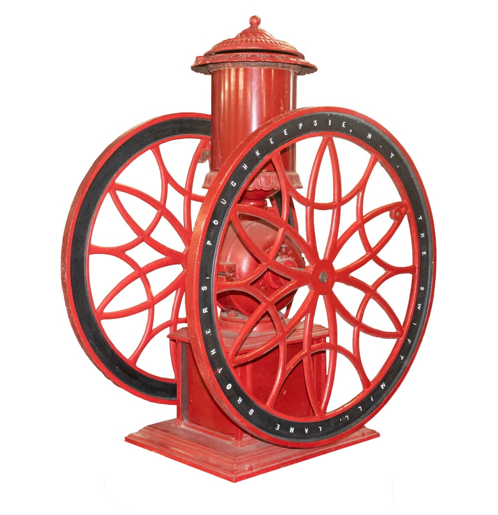 19TH C. MONUMENTAL "SWIFT MILL" COFFEE GRINDER, DRY GOODS STORE SIZED (1 of 2)