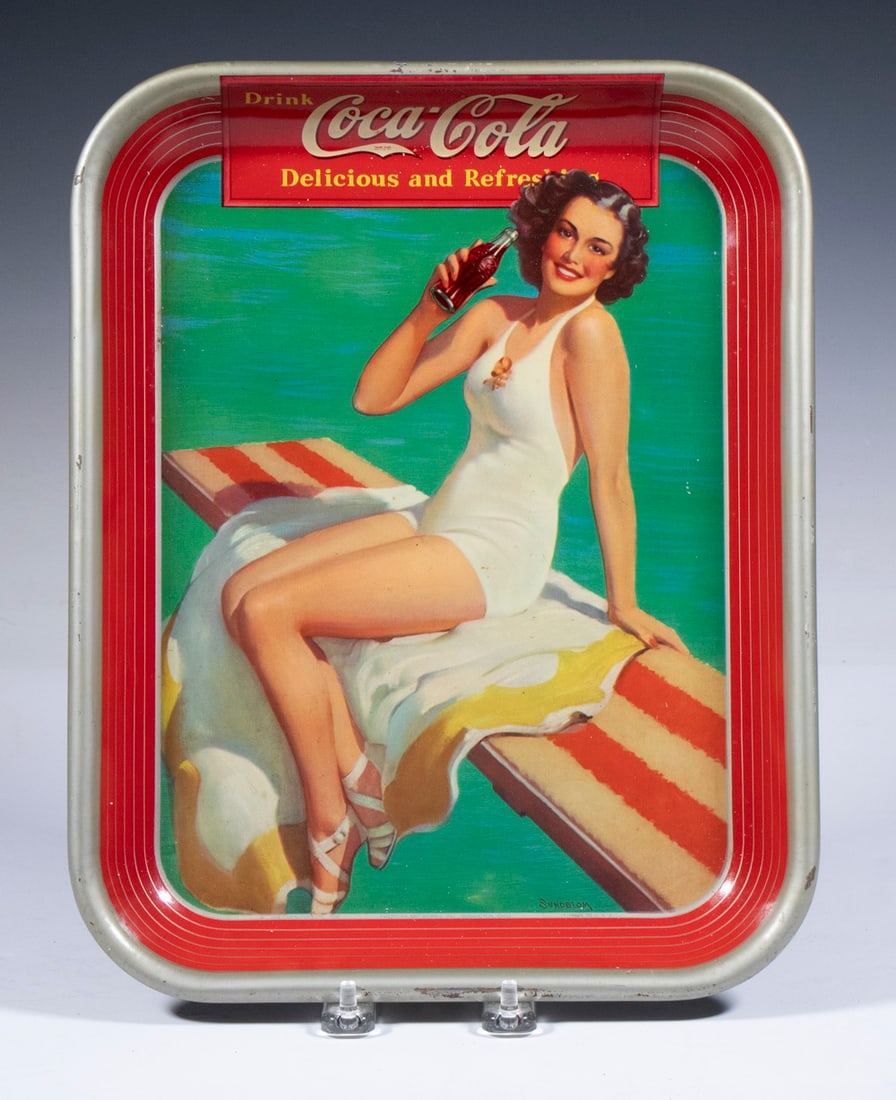 VINTAGE COCA COLA BATHING BEAUTY SERVING TRAY (1 of 2)