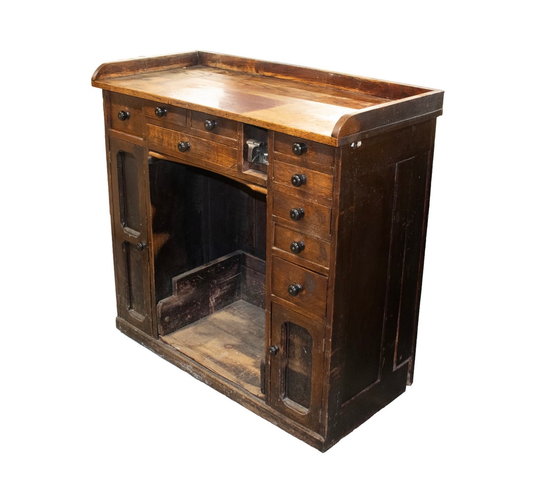 EARLY 20TH C. OAK JEWELER'S WORK BENCH (1 of 4)