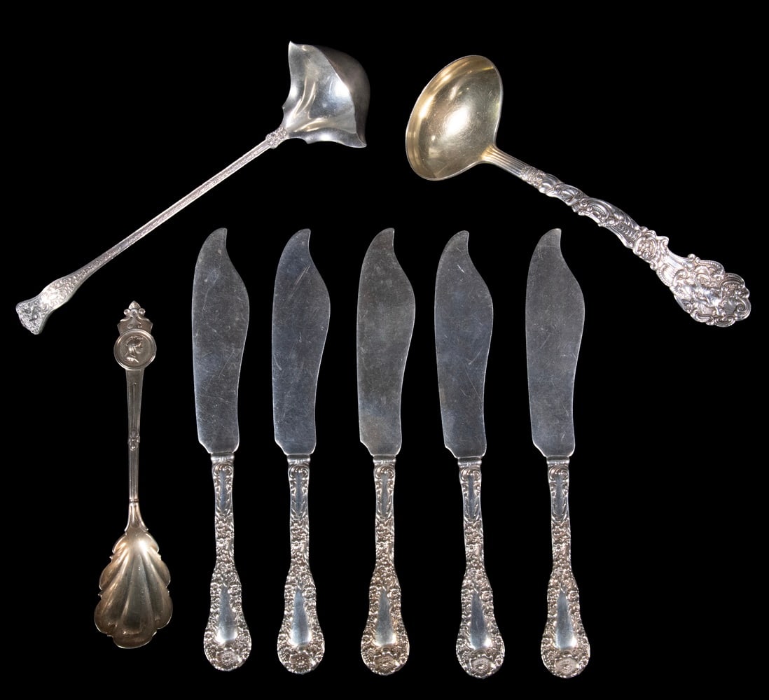 (8 PCS) ASSORTED STERLING SILVER FLATWARE (1 of 4)