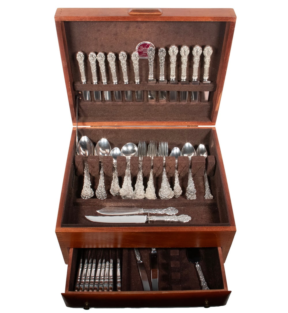 (71 PCS) GORHAM VERSAILLES STERLING SILVER FLATWARE SERVICE (1 of 6)