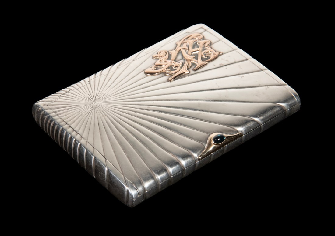 CIRCA 1915 RUSSIAN SILVER & GOLD CIGARETTE CASE (1 of 3)