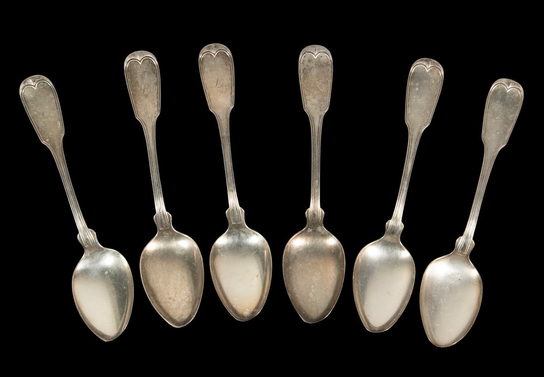 (6) COIN SILVER TABLE SPOONS (1 of 3)