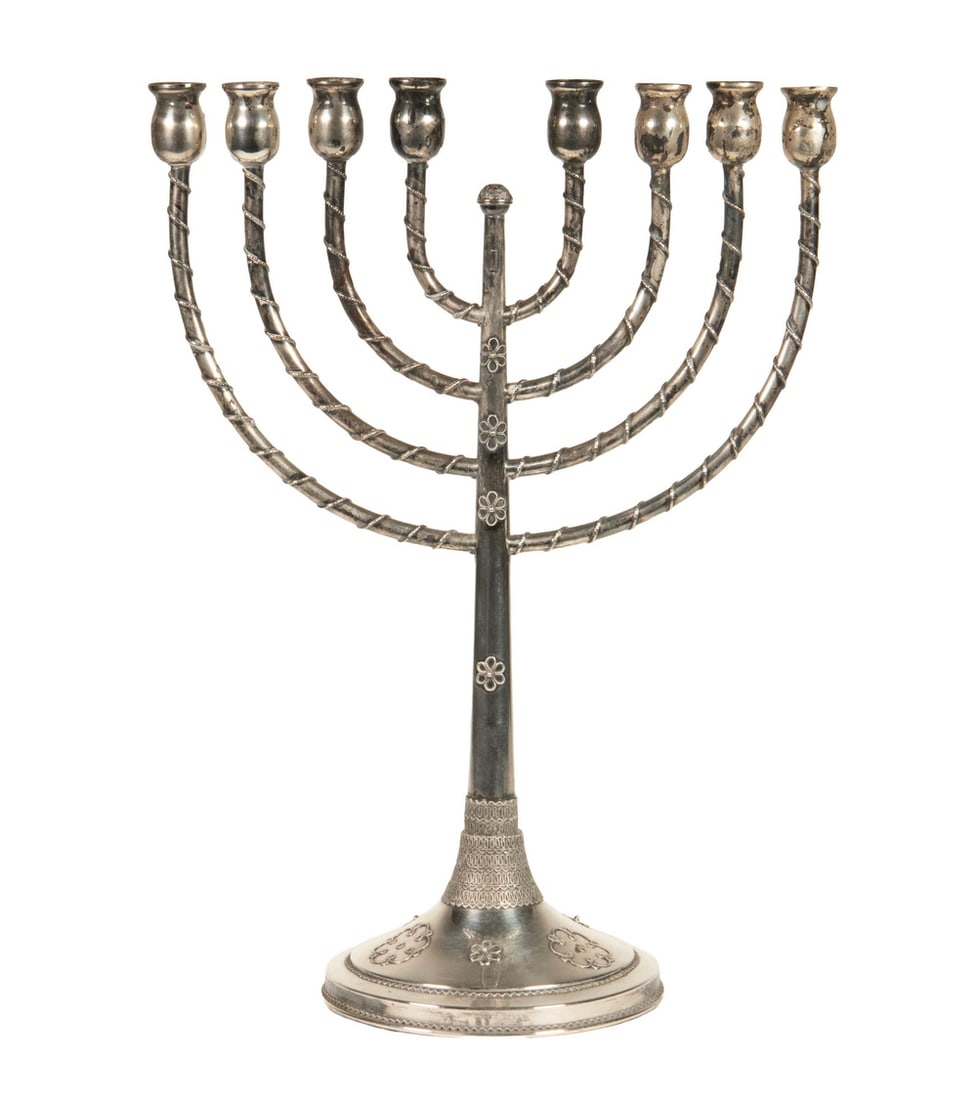 ISRAELI STERLING SILVER MENORAH (1 of 2)