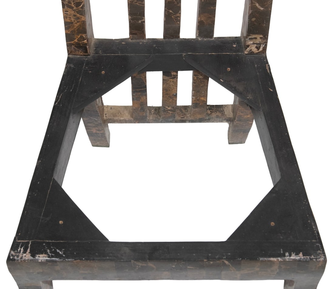IRIS DE MAURO SOLID MARBLE POST-MODERNIST SIDECHAIR - 2