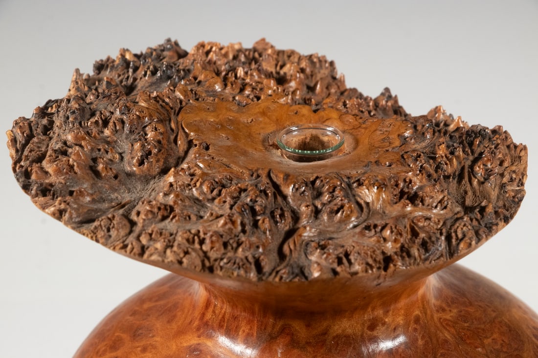CHUCK MCLAUGHLIN BURLWOD STEM VASE - 2