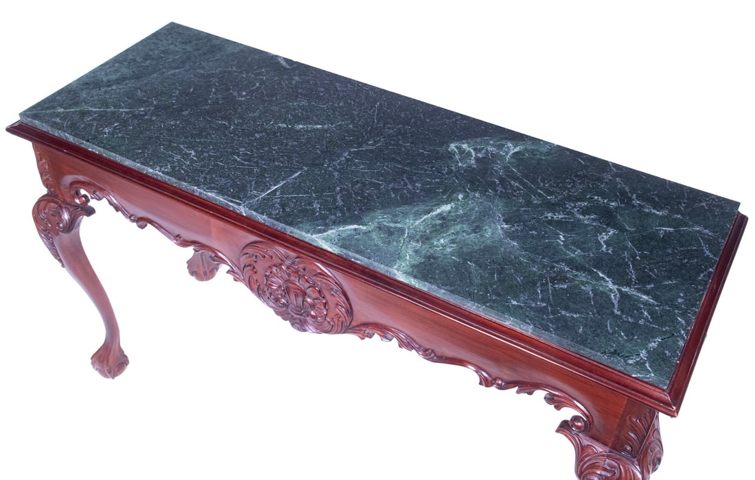 CHIPPENDALE STYLE MARBLE TOP PIER TABLE - 2