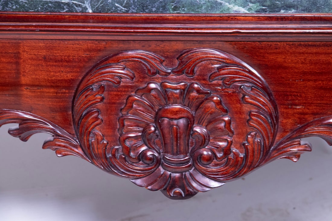 CHIPPENDALE STYLE MARBLE TOP PIER TABLE - 3