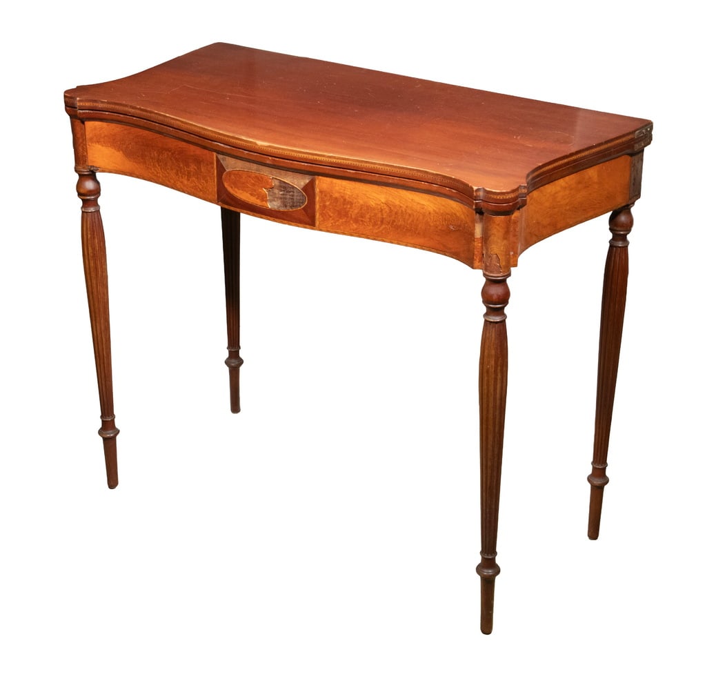 CARD TABLE FROM DANIEL SHUTE HOUSE, HINGHAM, MASS. (1 of 3)