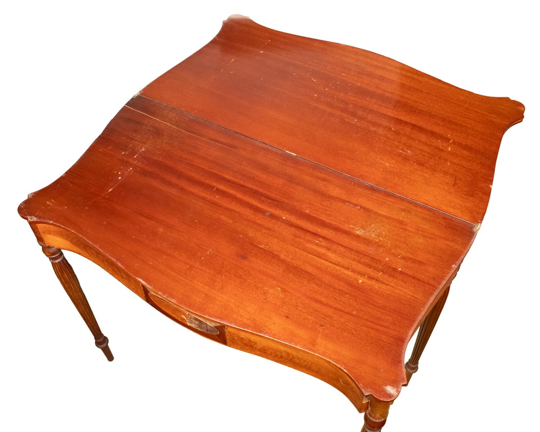 CARD TABLE FROM DANIEL SHUTE HOUSE, HINGHAM, MASS. - 2