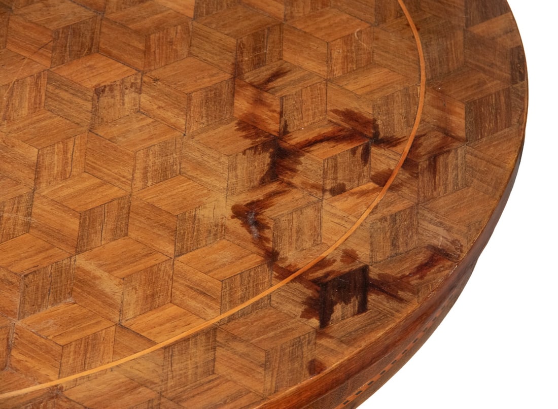 OVAL PARQUETRY PARLOR TABLE - 3