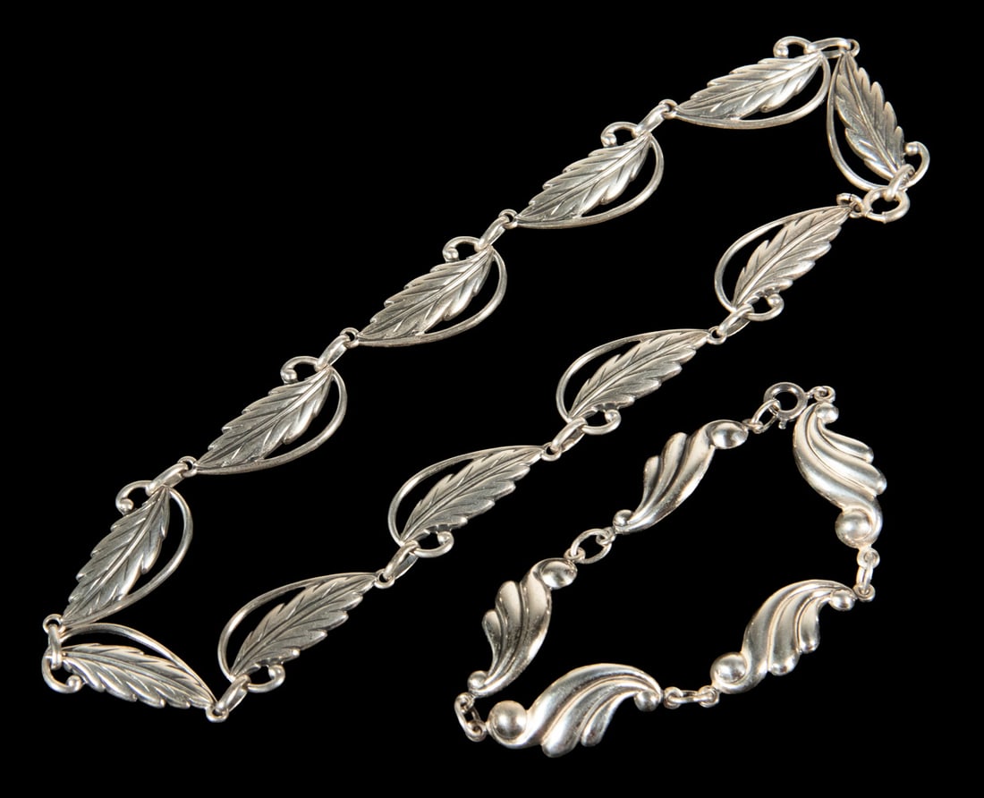 (2) DANECRAFT STERLING SILVER NECKLACE AND BRACELET (1 of 2)
