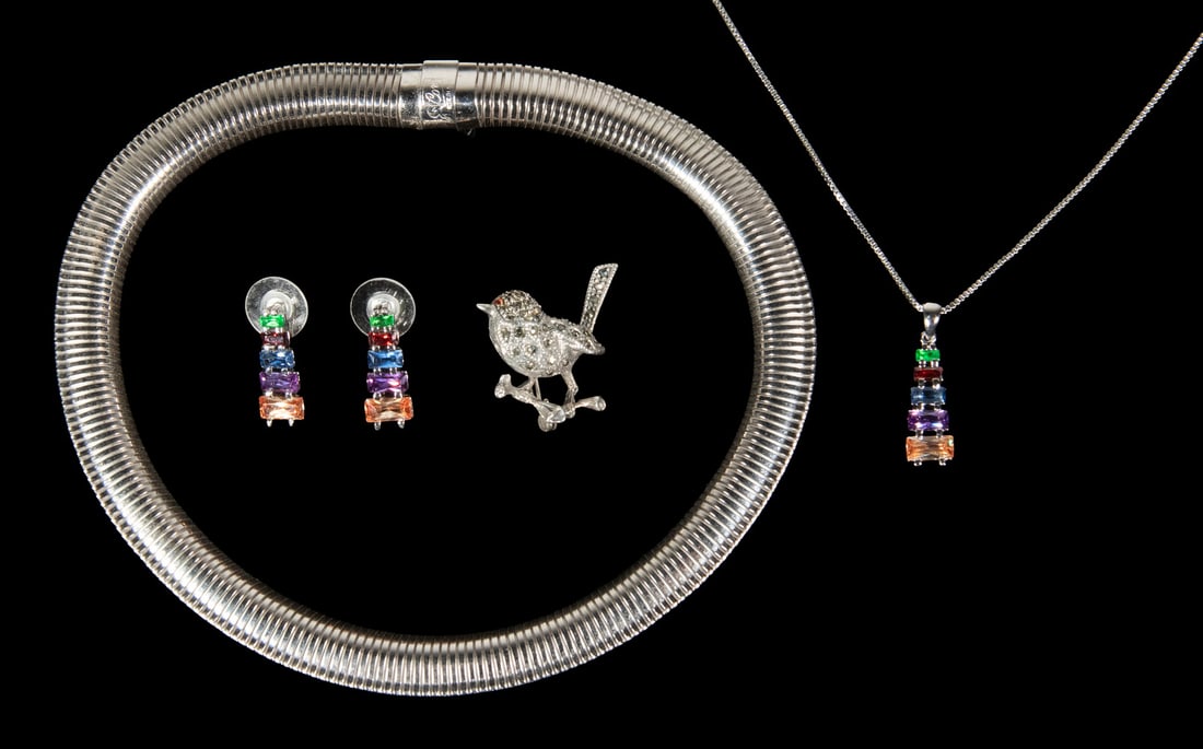 (4) SILVER JEWELRY ITEMS, INCL. CORO STERLING (1 of 1)