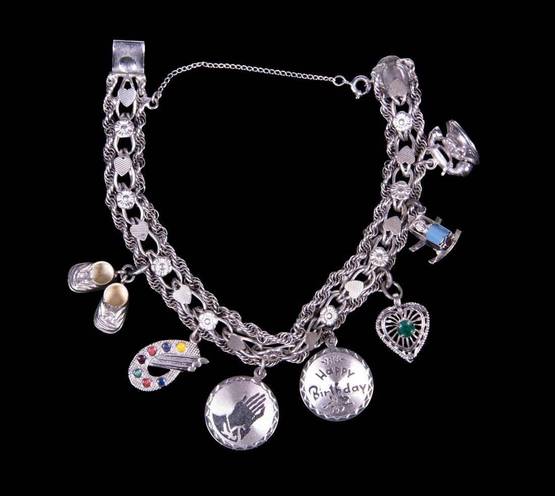 STERLING SILVER CHARM BRACELET (1 of 2)