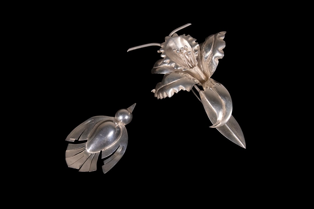 (2) MEXICAN SILVER BROOCHES (1 of 3)