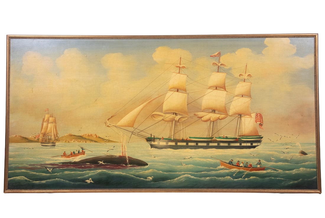 THE WHALERS, OIL ON PANEL (1 of 3)