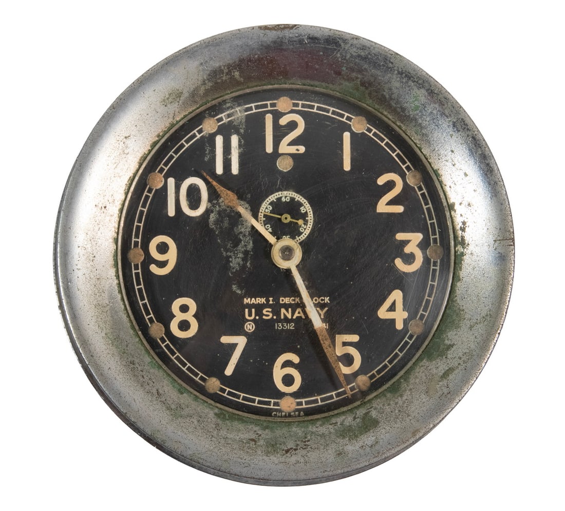 WWII ERA CHELSEA US NAVY MARK I DECK CLOCK (1 of 2)