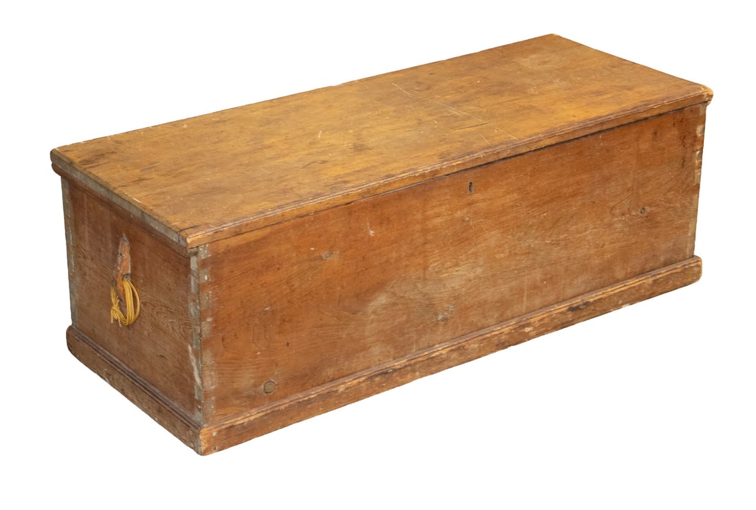 19TH C. PINE SEA CHEST (1 of 3)