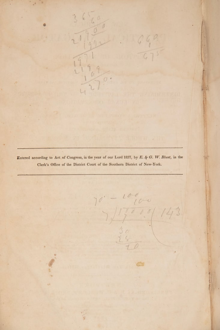 1837 EDITION BOWDITCH PRACTICAL NAVIGATOR - 2