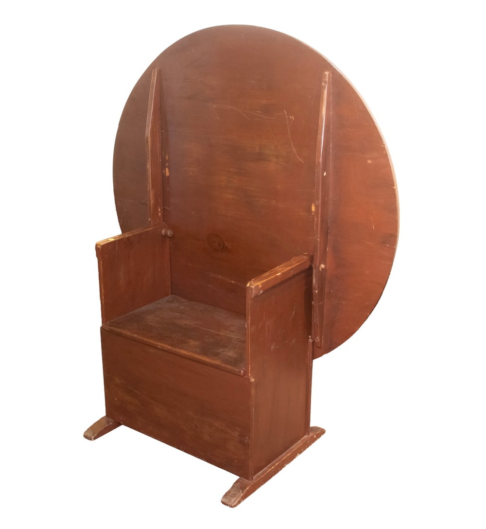 18TH NEW ENGLAND PAINTED PINE CHAIR TABLE (1 of 3)