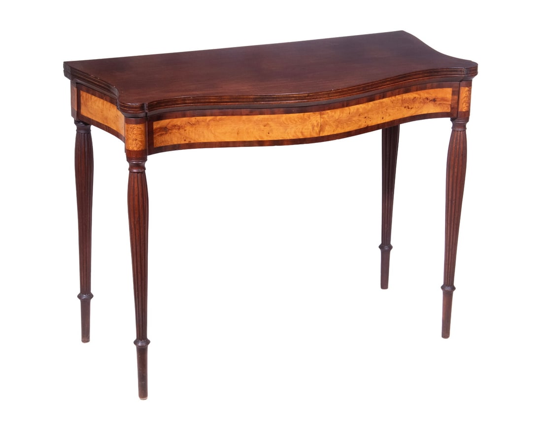 PORTSMOUTH FEDERAL PERIOD INLAID CARD TABLE (1 of 4)