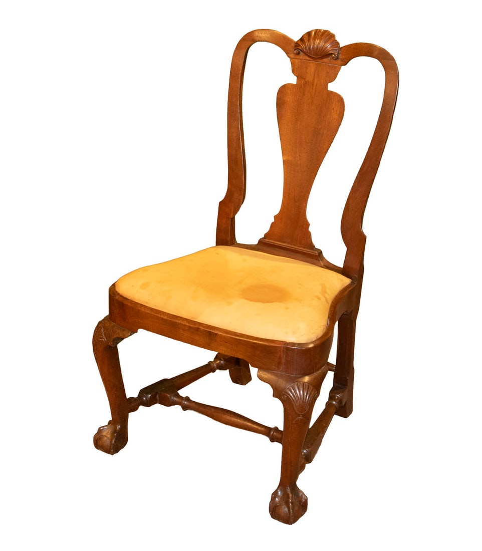 BOSTON QUEEN ANNE/CHIPPENDALE MAHOGANY SIDE CHAIR (1 of 3)