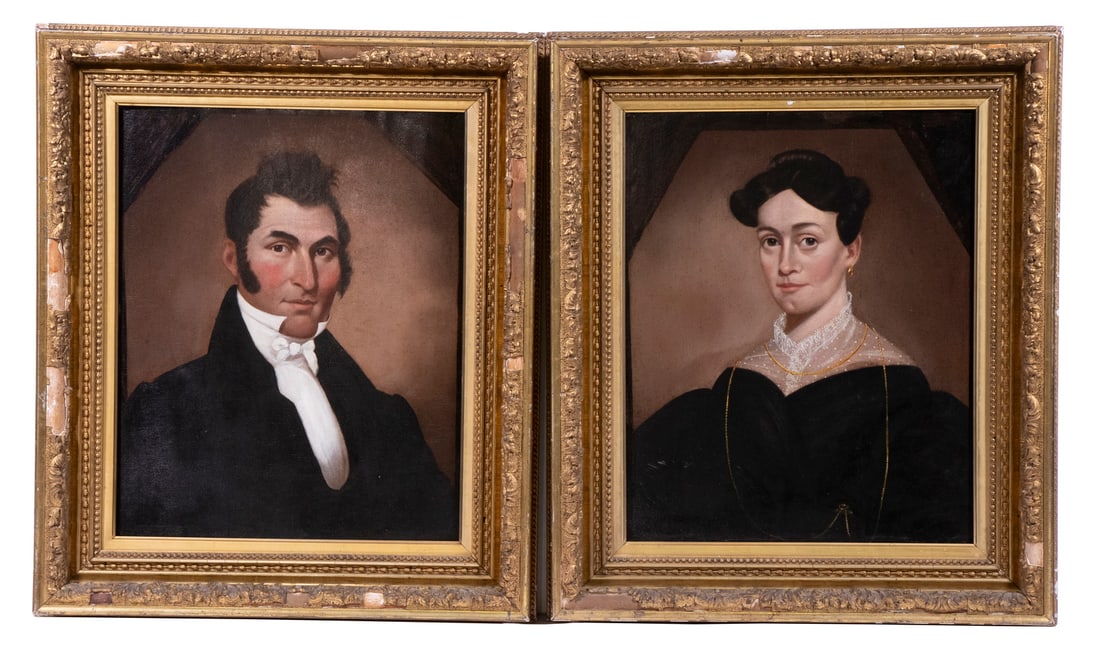 PAIR OF MID 19TH C. PORTRAITS (1 of 4)