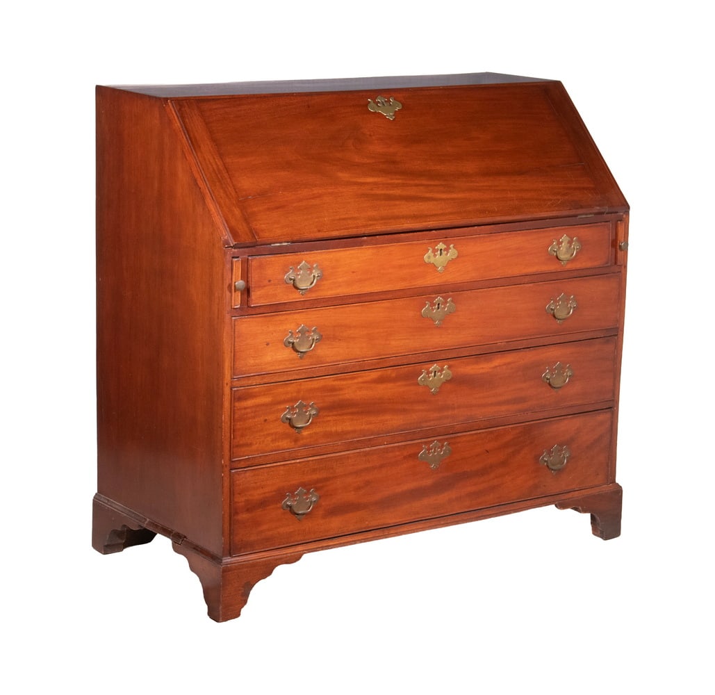 PERIOD NEW ENGLAND CHIPPENDALE SLANT LID DESK (1 of 5)