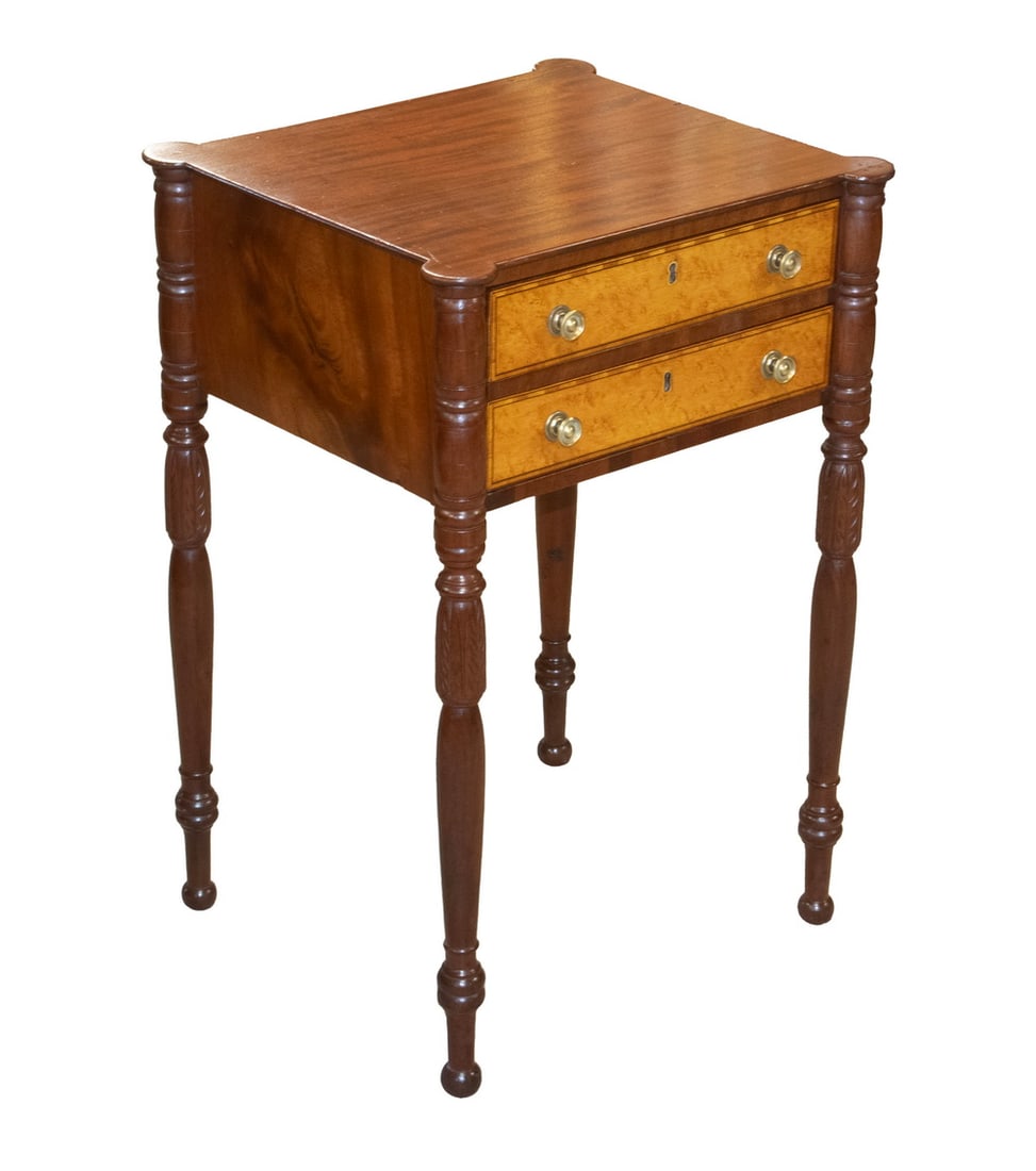 FEDERAL CHERRY WOOD COOKIE CORNER STAND (1 of 3)