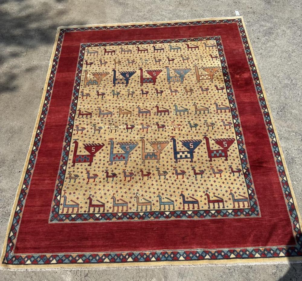 WOOL PICTORIAL CARPET (9'9" X 8') (1 of 1)