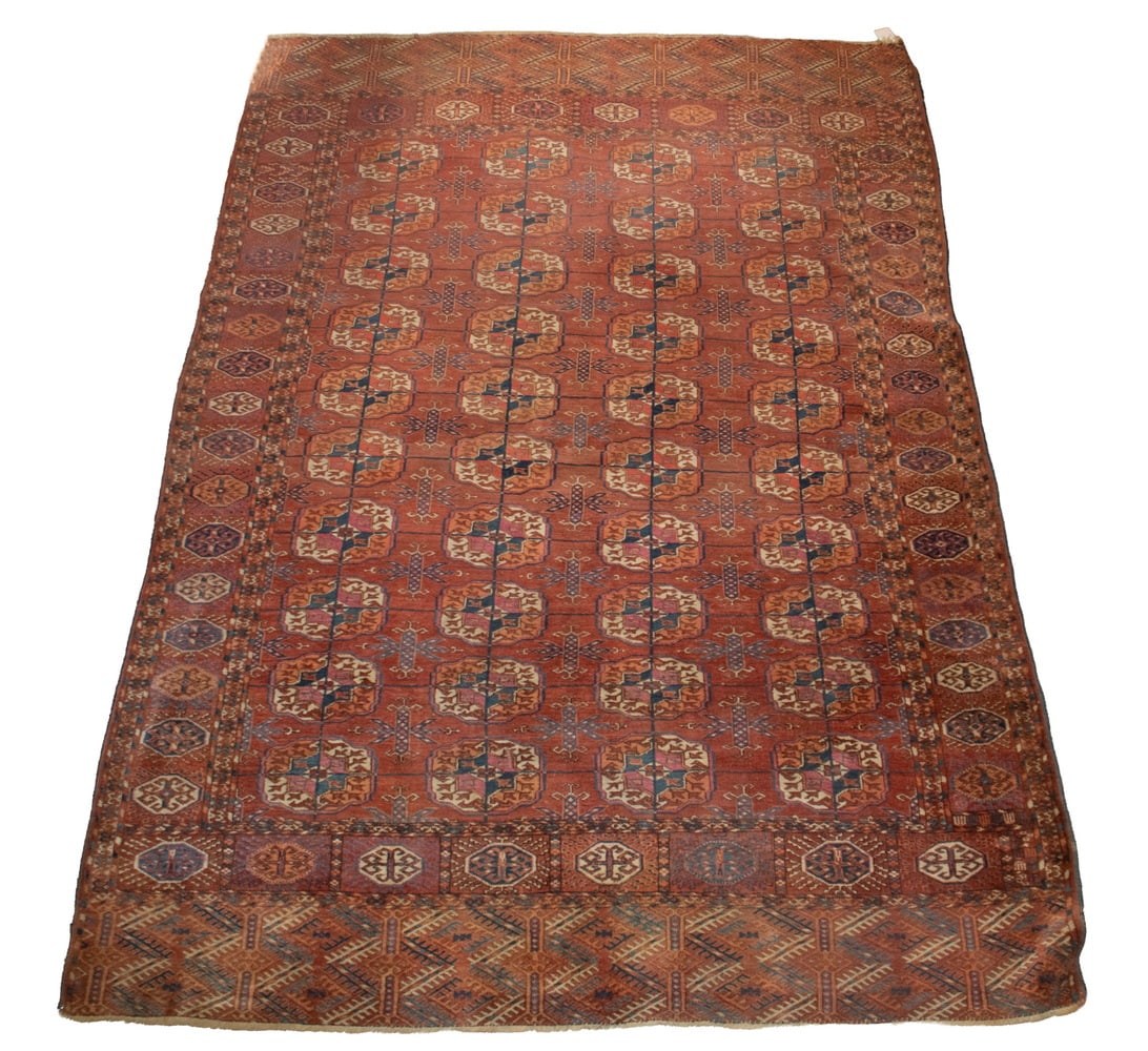 EARLY 20TH C. TEKKE BOKHARA RUG (6'9" x 9'10") (1 of 4)
