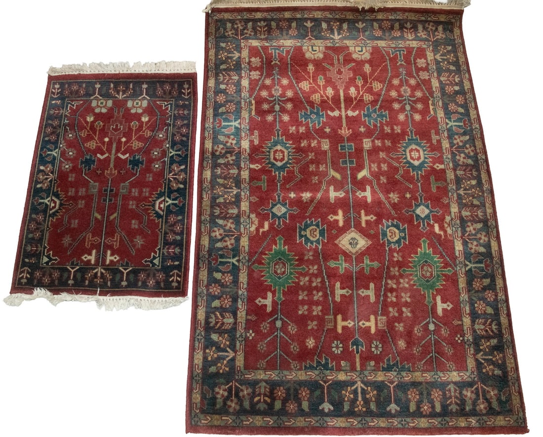 INDO PERSIAN 2 PIECE RUG SET (1 of 1)