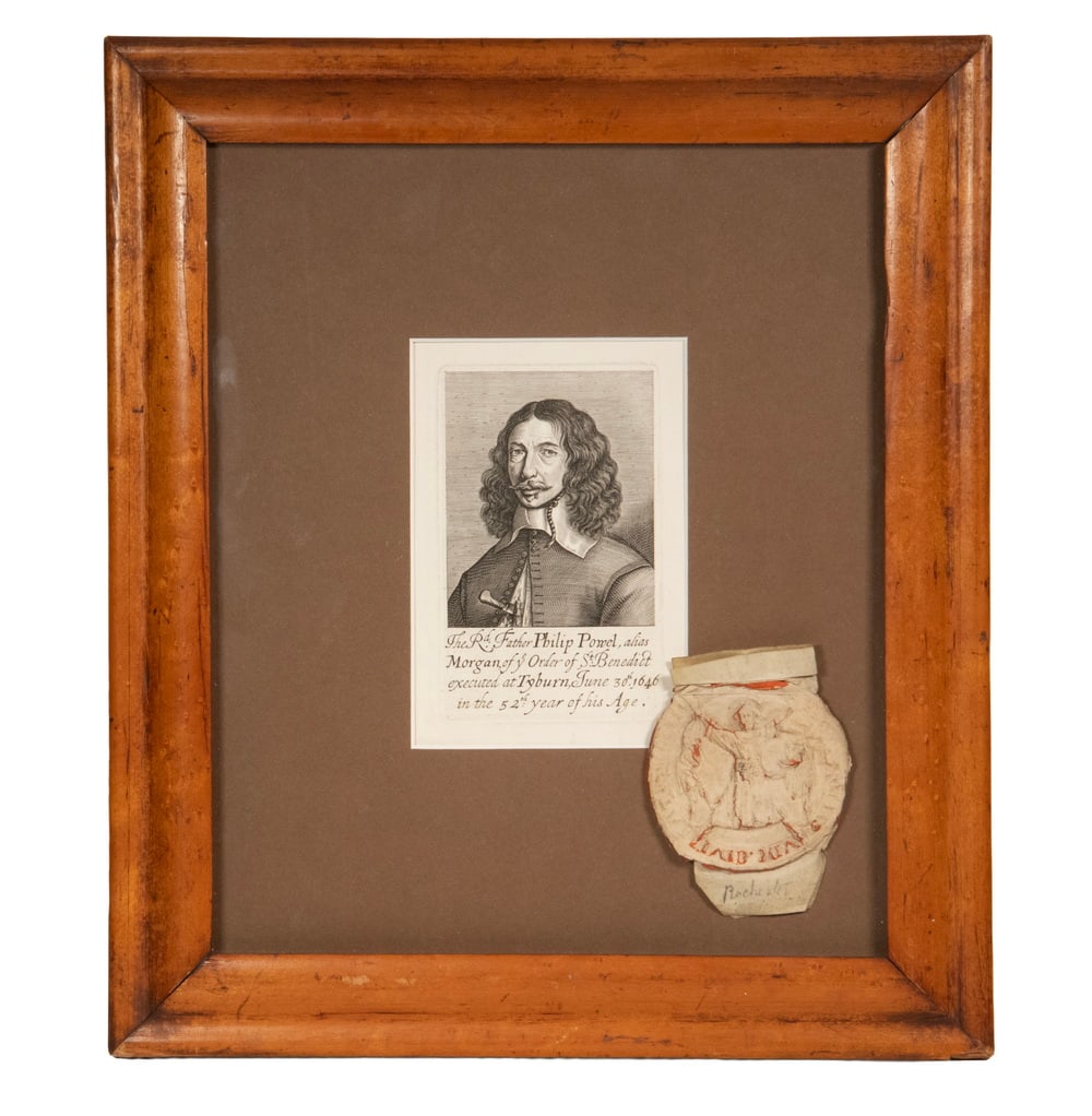 SEAL OF THE DUKE OF ROCHESTER W/ PRINT OF PHILIP POWEL (1 of 2)