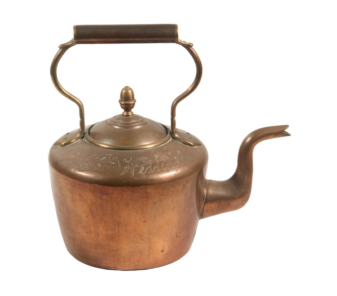 19TH C. WILLIAM SOUTTER & SONS COPPER TEA KETTLE (1 of 3)