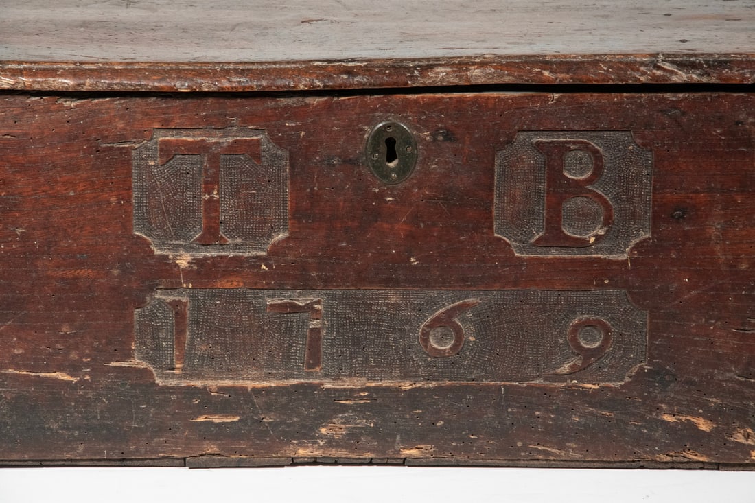 18TH C. PINE BIBLE BOX - 2