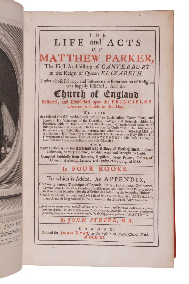RARE BOOK ENGLISH HISTORY ARCHBISHOP OF CANTERBURY, 1711, JOHN STRYPE (1 of 6)
