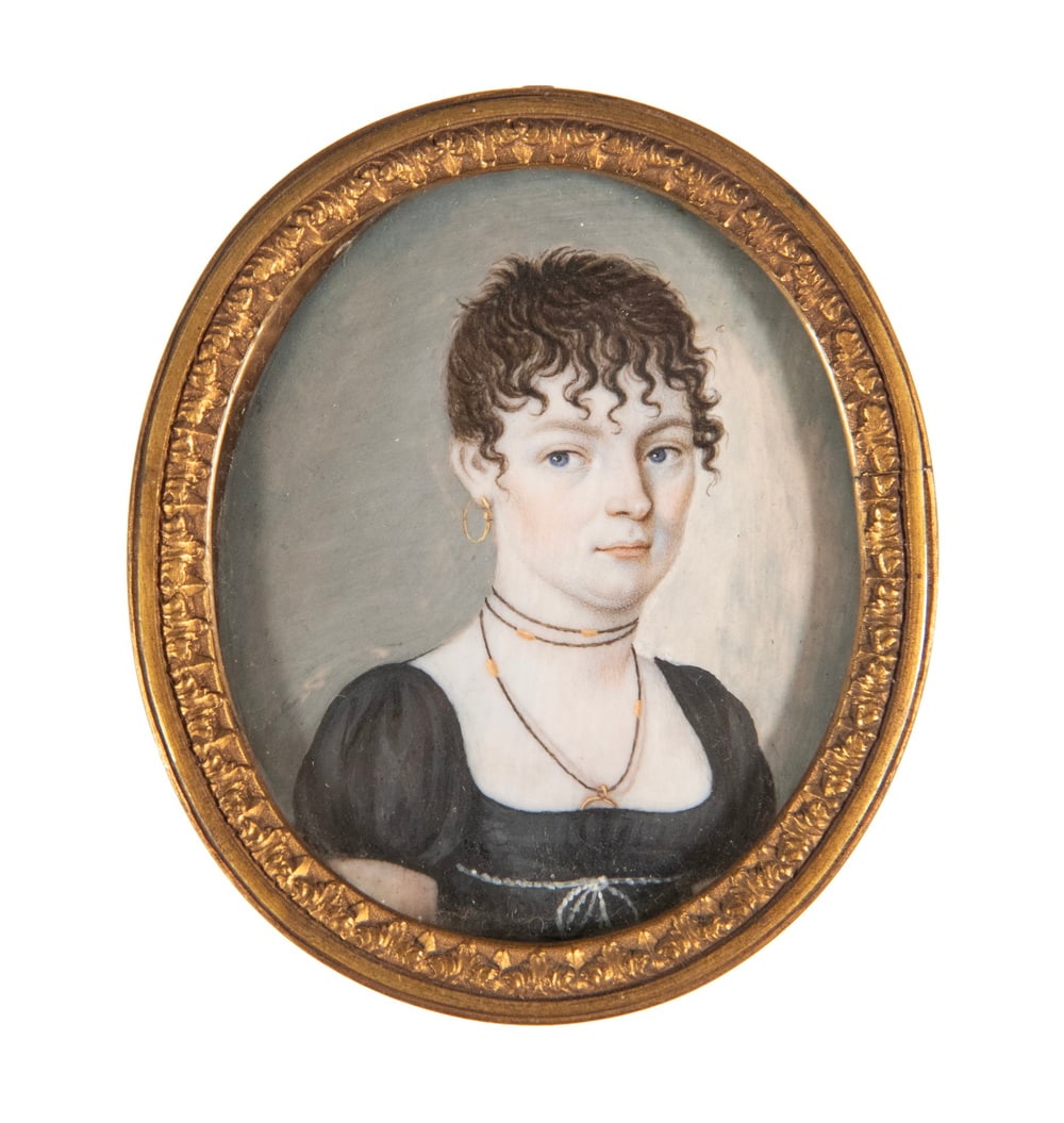 PERIOD FRENCH EMPIRE MINIATURE PORTRAIT (1 of 2)