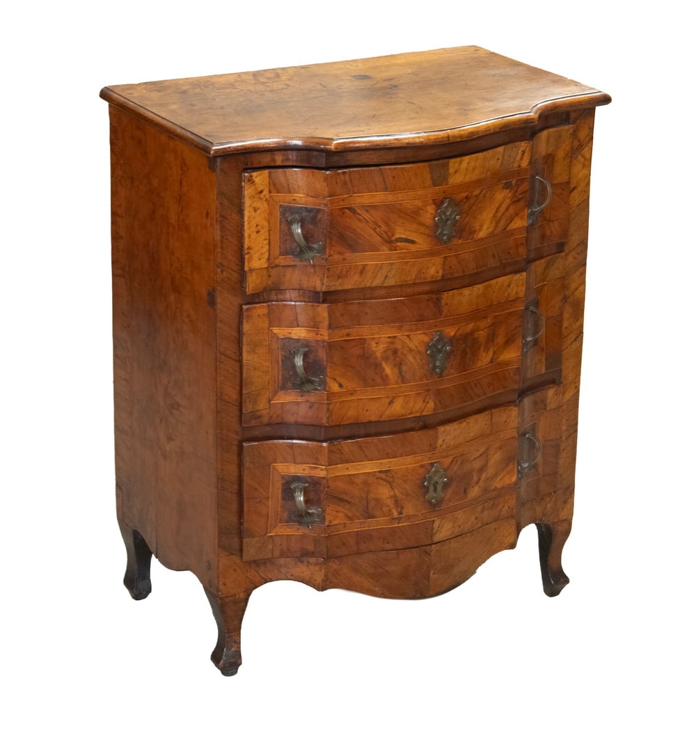 EARLY 19TH C. ITALIAN WALNUT COMMODE (1 of 4)
