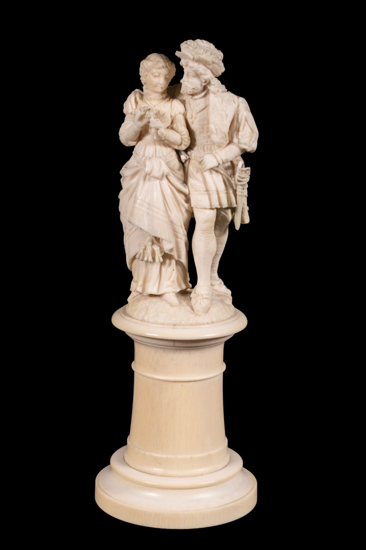 19THC. GERMAN IVORY FIGURINE (1 of 6)