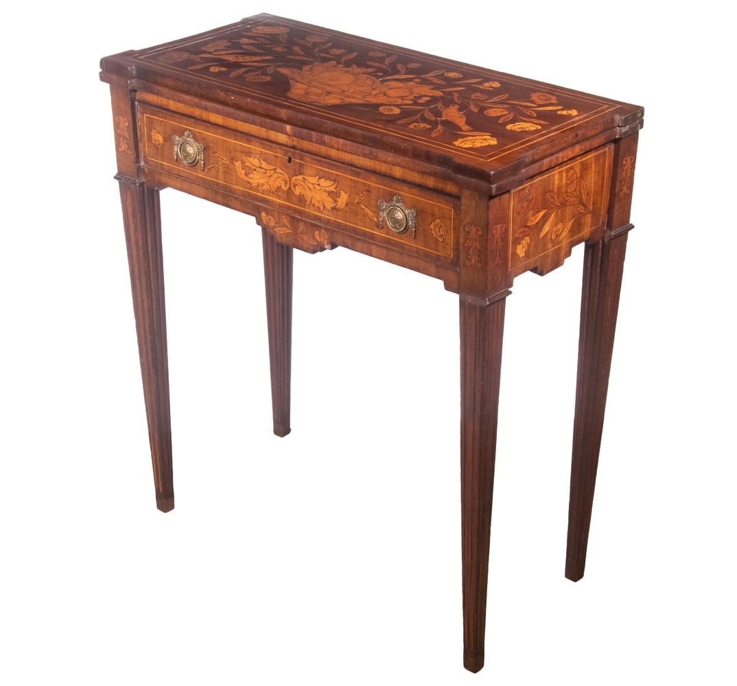 19TH C. DUTCH MARQUETRY INLAID GAMES TABLE (1 of 5)