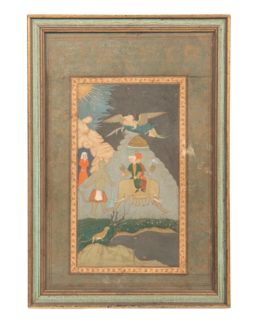 INDO-PERSIAN MINIATURE VISIONARY PAINTING (1 of 2)